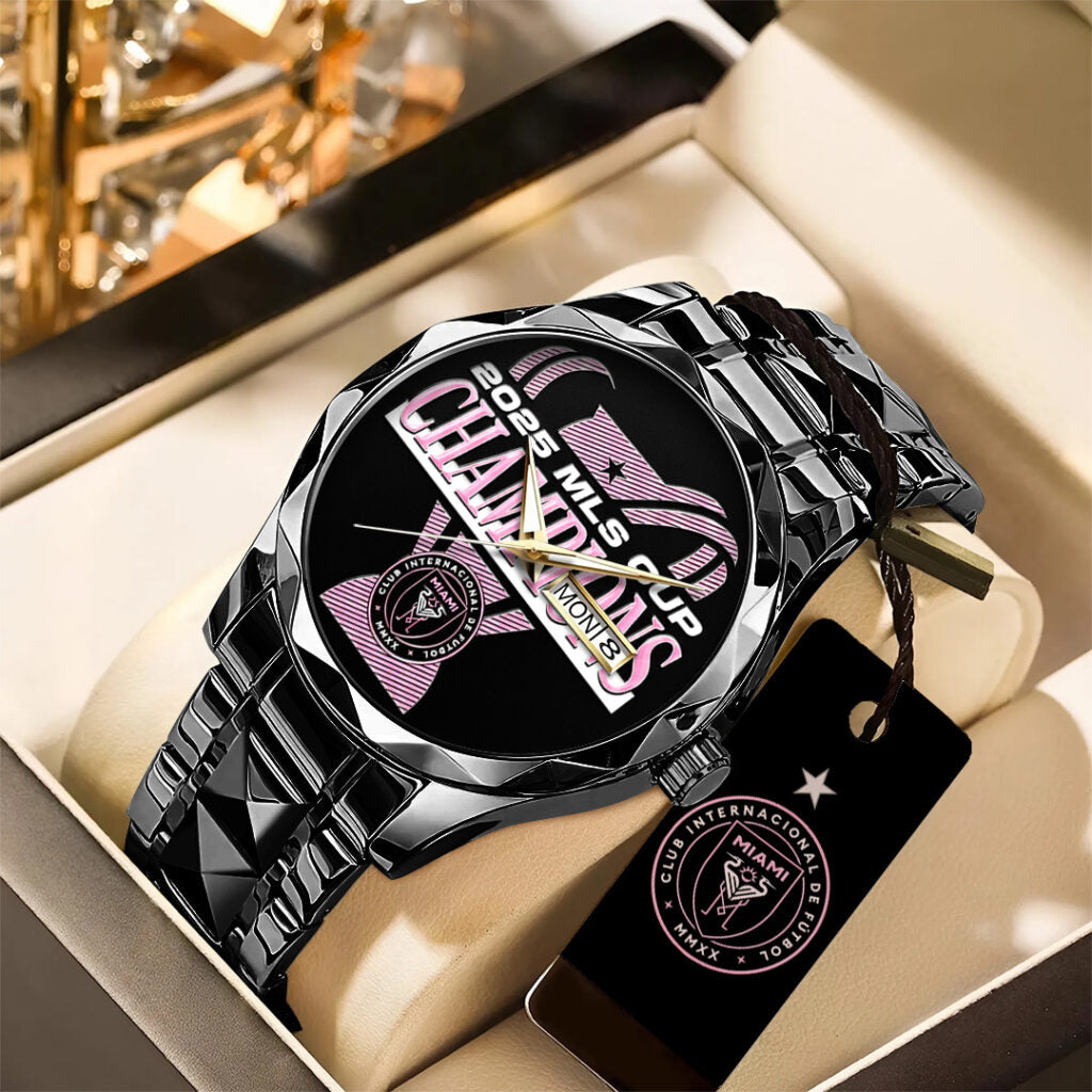Inter Miami CF Champions MLS 2025 Alloy Luxury Quartz Watch - TANTN19193
