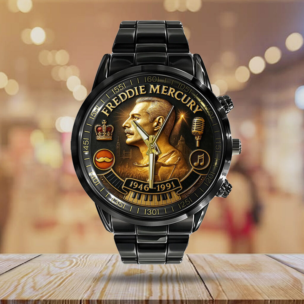 Freddie Mercury Black Stainless Steel Watch - TANTN19410