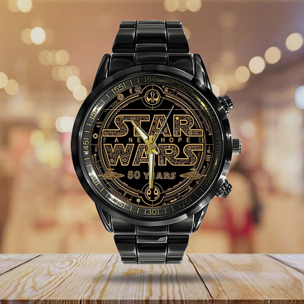 Star Wars 50th Anniversary Black Stainless Steel Watch - TANTN19412