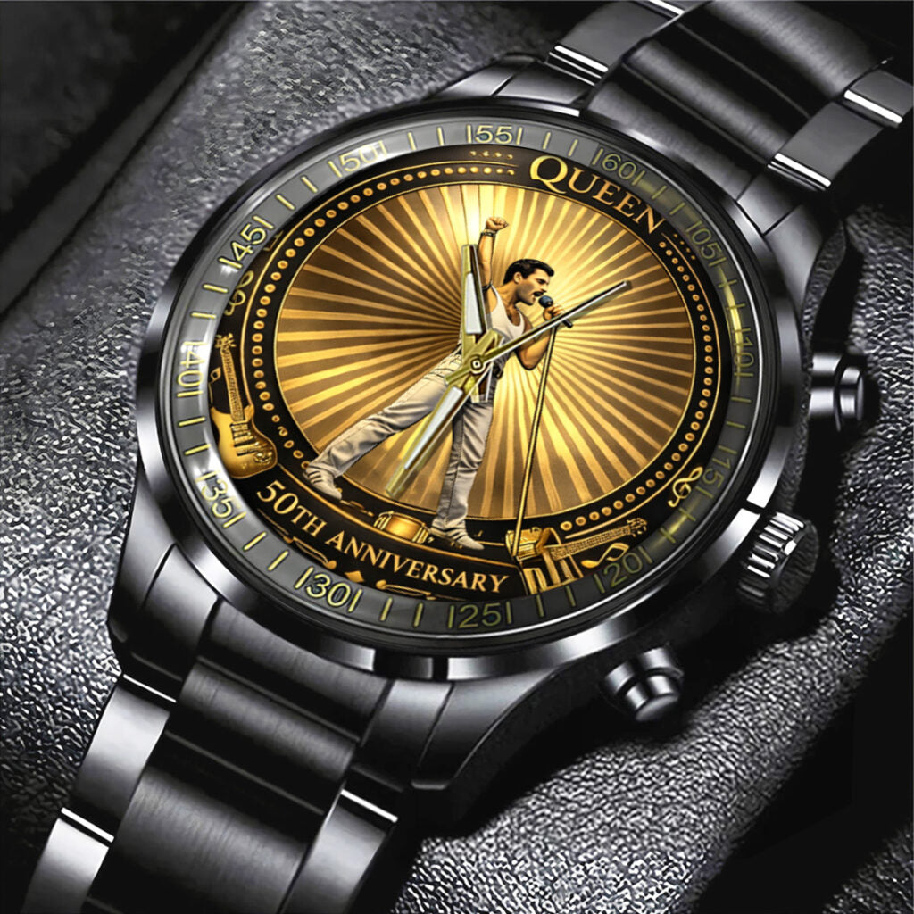 Freddie Mercury 50th Anniversary Black Stainless Steel Watch - TANTN19769