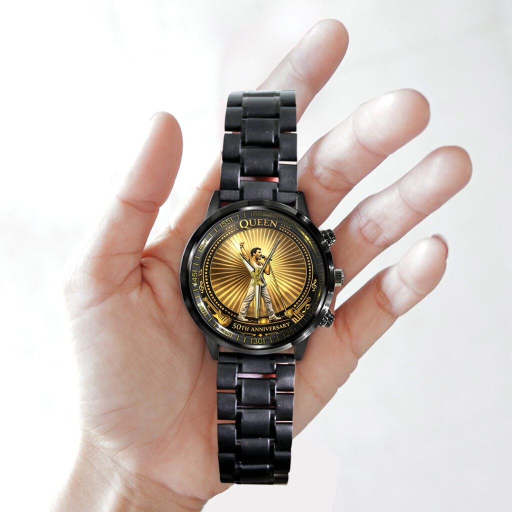 Freddie Mercury 50th Anniversary Black Stainless Steel Watch - TANTN19769