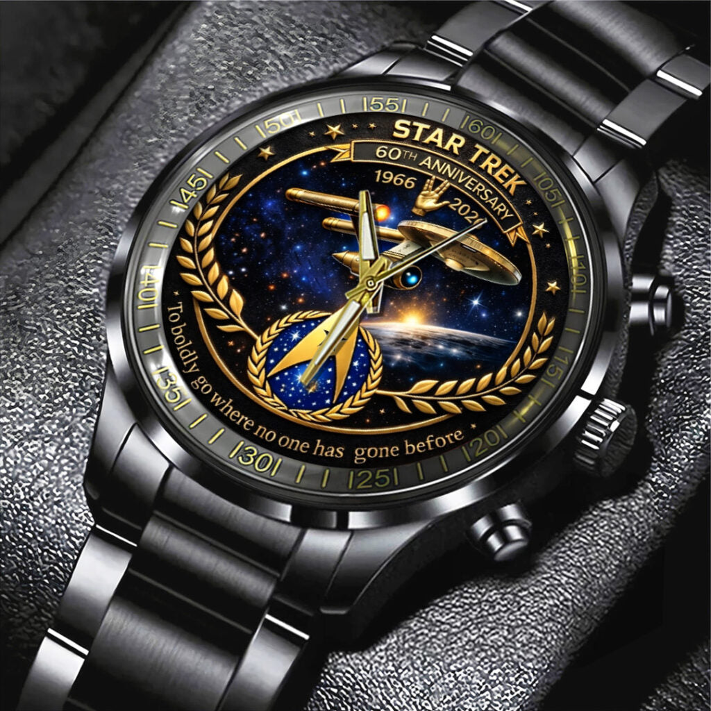 Star Trek 60th Anniversary Black Stainless Steel Watch - TANTN19989