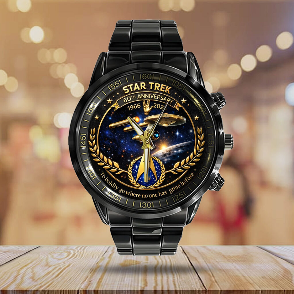 Star Trek 60th Anniversary Black Stainless Steel Watch - TANTN19989