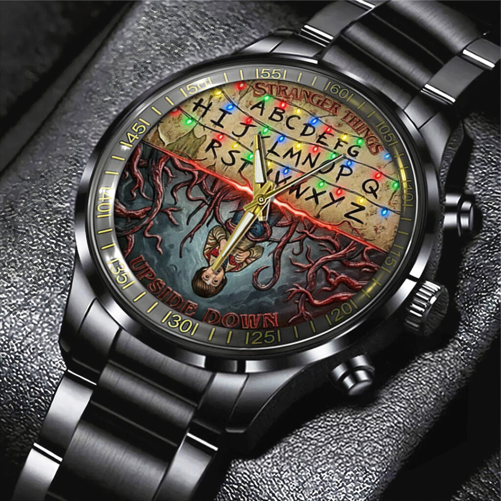 Stranger Things Black Stainless Steel Watch - TANTN20010