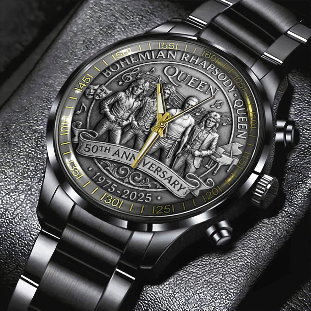 Bohemian Rhapsody x Queen 50th Anniversary Black Stainless Steel Watch - TANTN20033