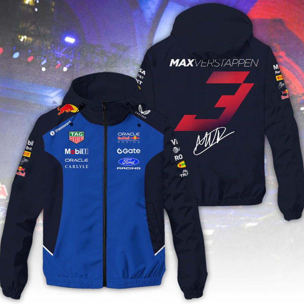 Red Bull Racing x Max Verstappen 2026 3D Windbreaker Jacket – TANTN20356