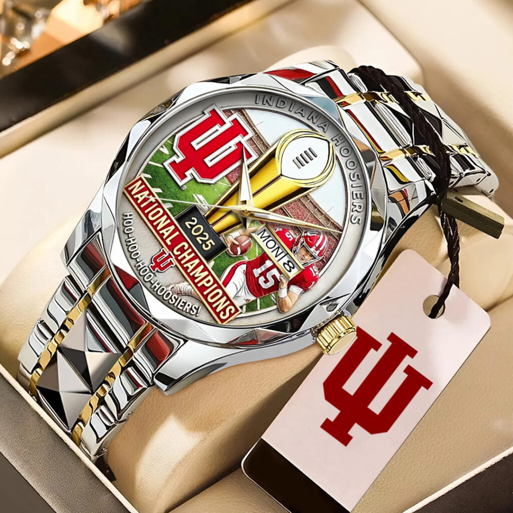 Indiana Hoosiers Football 2025 National Champions Alloy Luxury Quartz Watch - TANTN20467