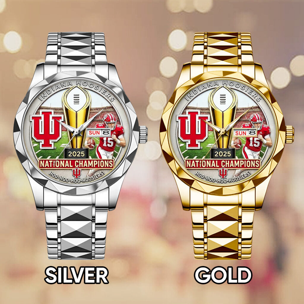 Indiana Hoosiers Football 2025 National Champions Alloy Luxury Quartz Watch - TANTN20467
