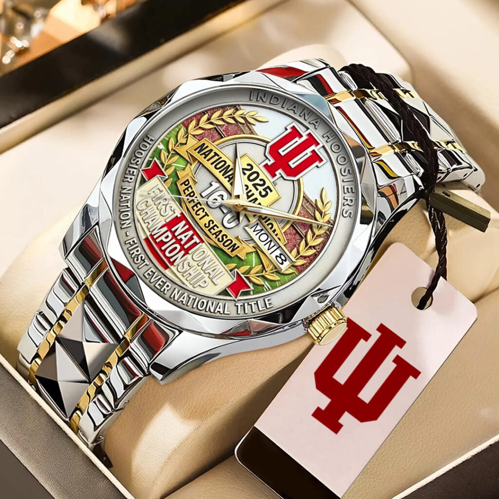Indiana Hoosiers Football 2025 National Champions Alloy Luxury Quartz Watch - TANTN20469
