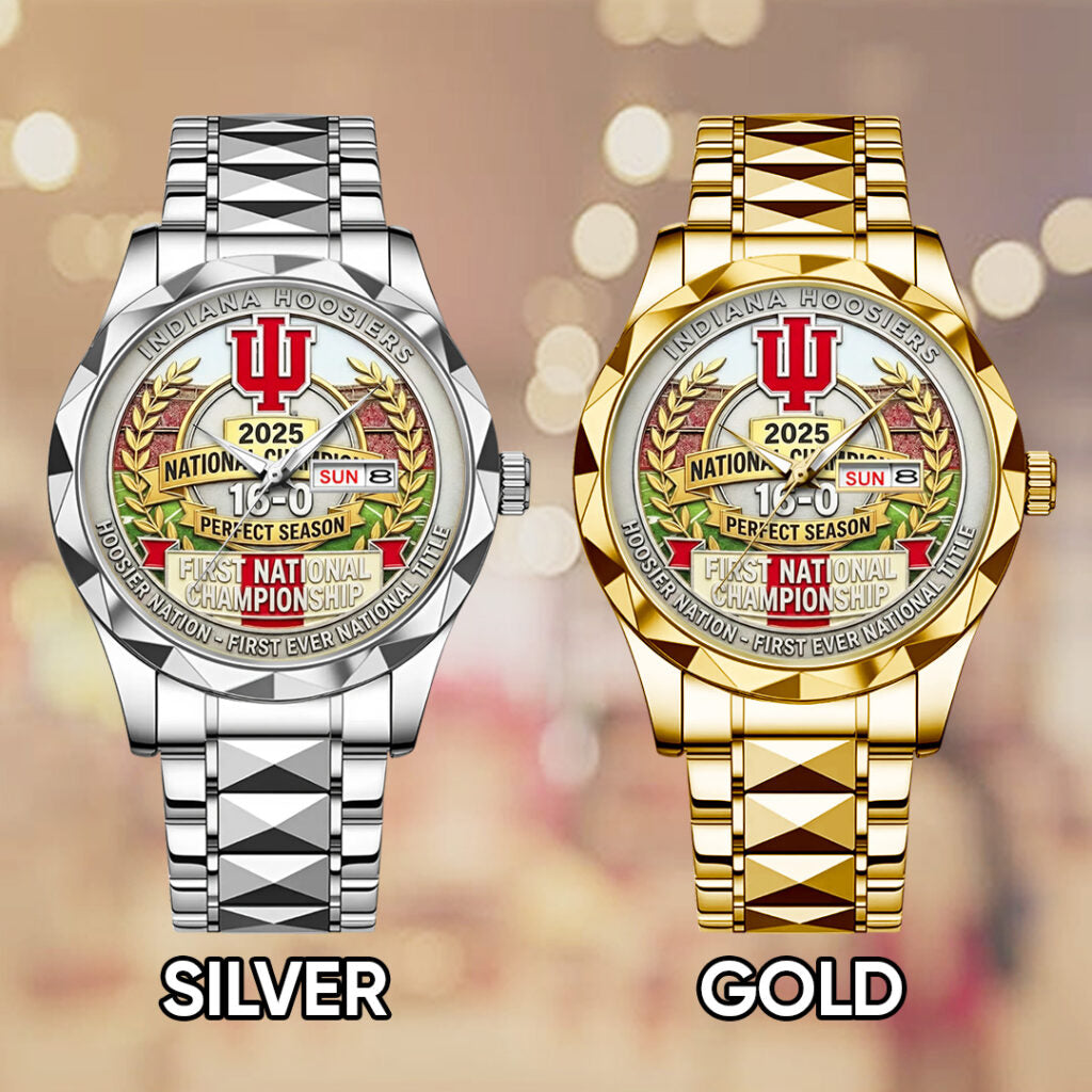 Indiana Hoosiers Football 2025 National Champions Alloy Luxury Quartz Watch - TANTN20469