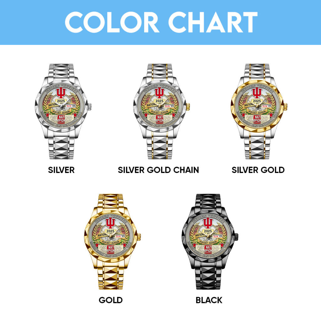 Indiana Hoosiers Football 2025 National Champions Alloy Luxury Quartz Watch - TANTN20469