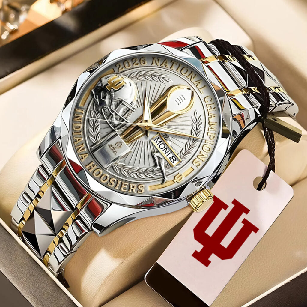 Indiana Hoosiers Football 2025 National Champions Alloy Luxury Quartz Watch - TANTN20478