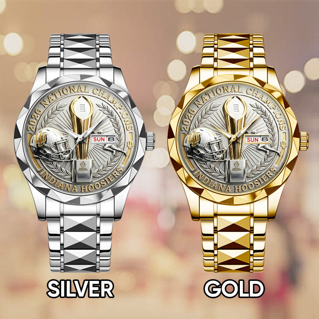 Indiana Hoosiers Football 2025 National Champions Alloy Luxury Quartz Watch - TANTN20478