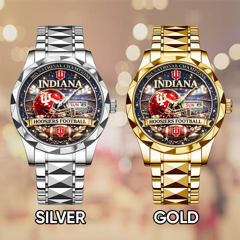 Indiana Hoosiers Football 2025 National Champions Alloy Luxury Quartz Watch - TANTN20493