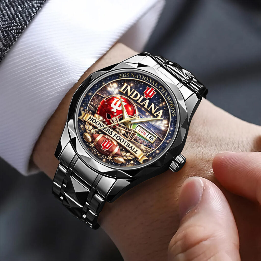 Indiana Hoosiers Football 2025 National Champions Alloy Luxury Quartz Watch - TANTN20493