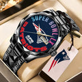 New England Patriots 2025 AFC Champions Alloy Luxury Quartz Watch - TANTN20640