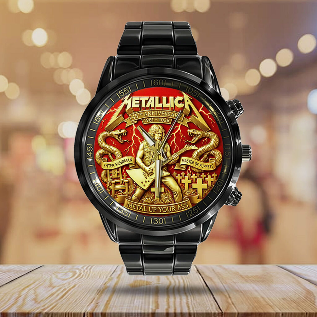 Metallica 45th Anniversary 2026 Black Stainless Steel Watch - TANTN20648