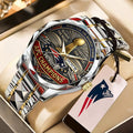 New England Patriots 2025 AFC Champions Alloy Luxury Quartz Watch - TANTN20711
