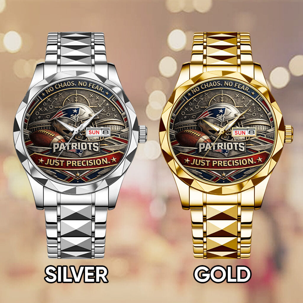 New England Patriots 2025 AFC Champions Alloy Luxury Quartz Watch - TANTN20712