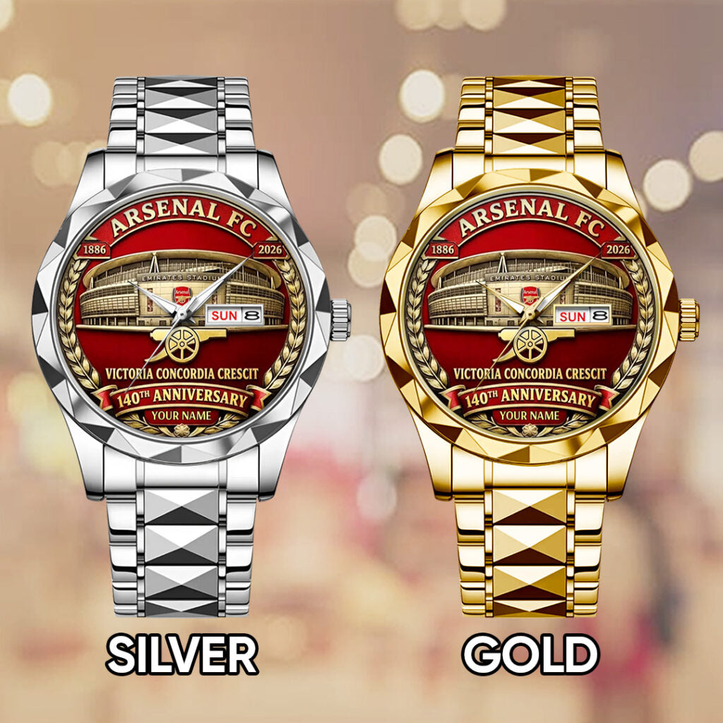 Personalized Arsenal FC 140th Anniversary Alloy Luxury Quartz Watch - TANTN20760