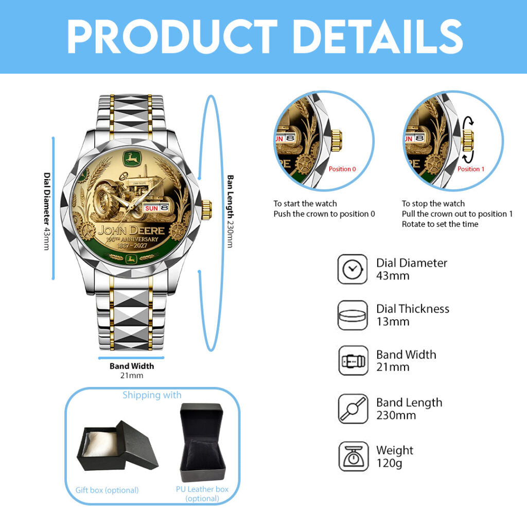 John Deere 190th Anniversary 2026 Alloy Luxury Quartz Watch - TANTN20829