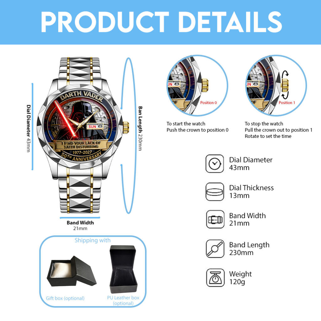 Star Wars 50th Anniversary 2027 Alloy Luxury Quartz Watch - TANTN20868