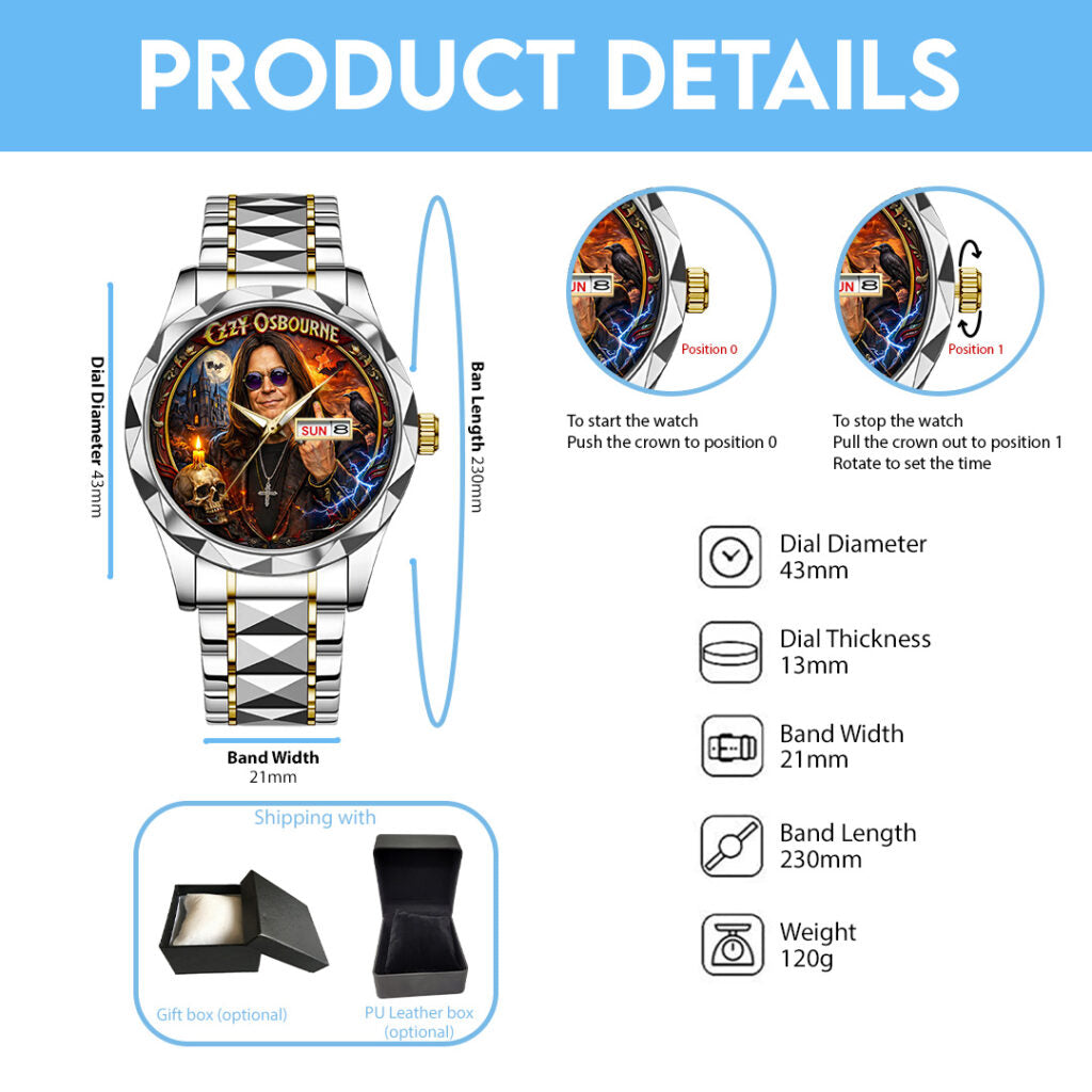 Ozzy Osbourne Alloy Luxury Quartz Watch - TANTN20872