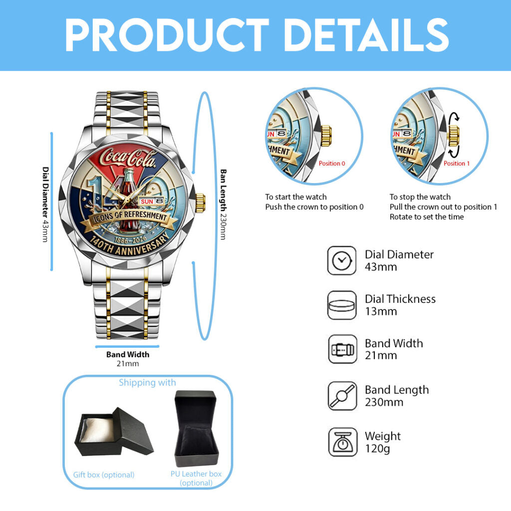 Coca-Cola 140th Anniversary 2026 Alloy Luxury Quartz Watch - TANTN20906