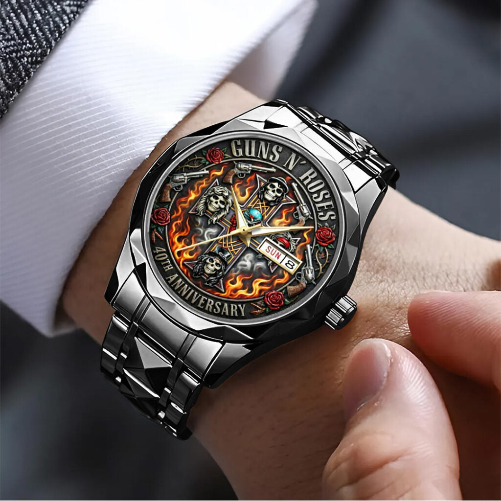 Guns N' Roses 40th Anniversary Alloy Luxury Quartz Watch - TANTN20912