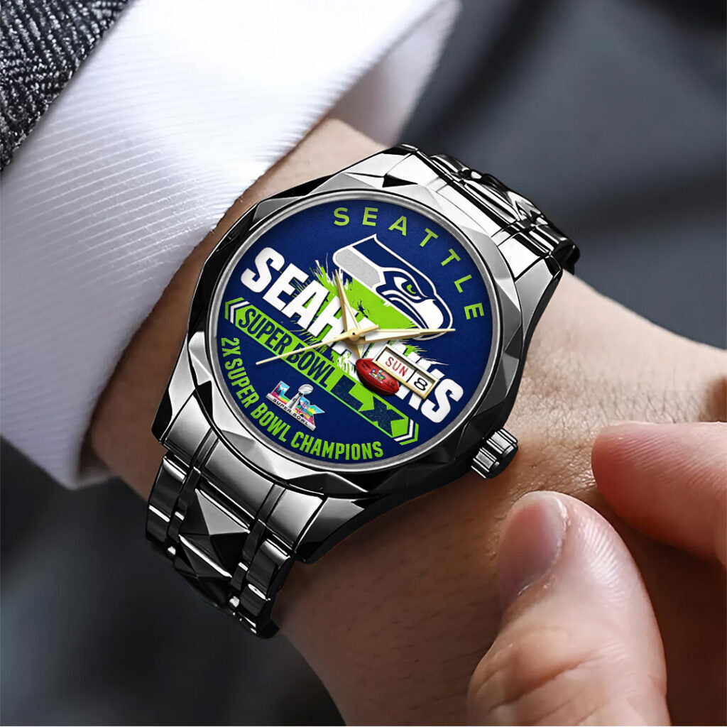 Seattle Seahawks 2025 Super Bowl LX Champions Alloy Luxury Quartz Watch - TANTN21008