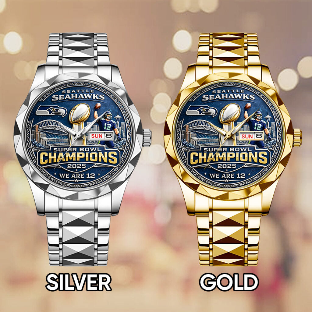 Seattle Seahawks 2025 Super Bowl LX Champions Alloy Luxury Quartz Watch - TANTN21017