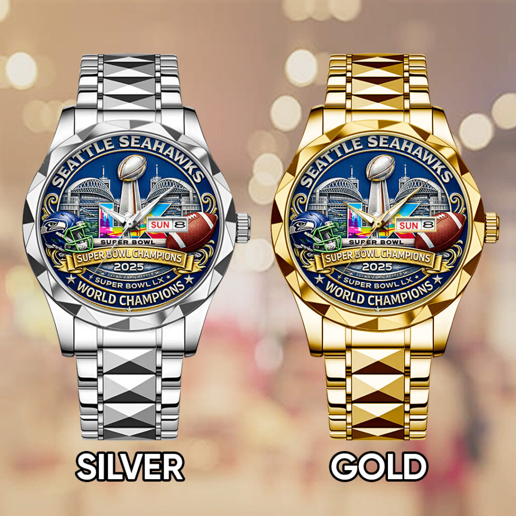 Seattle Seahawks 2025 Super Bowl LX Champions Alloy Luxury Quartz Watch - TANTN21018