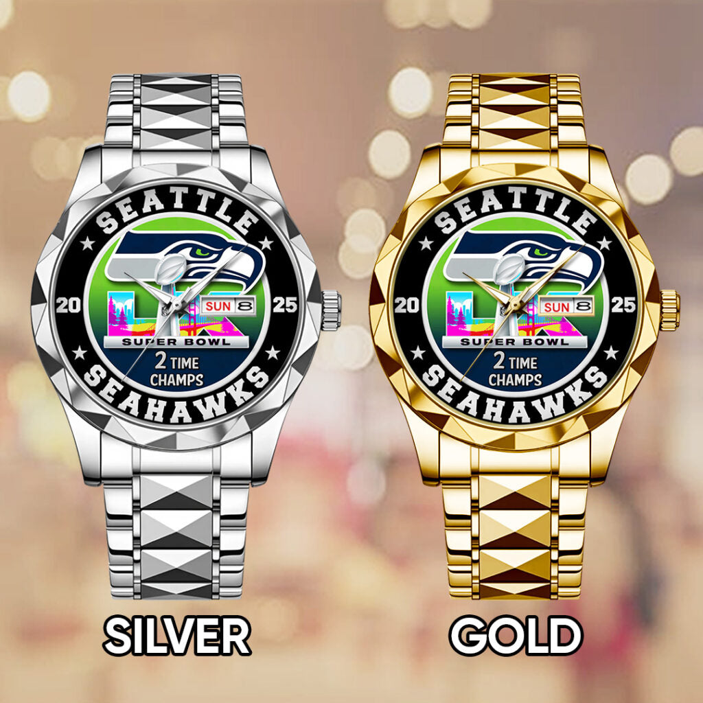 Seattle Seahawks 2025 Super Bowl LX Champions Alloy Luxury Quartz Watch - TANTN21038