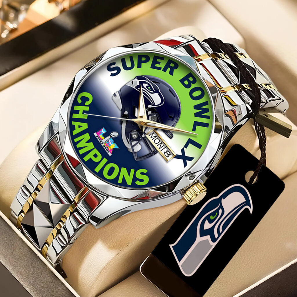 Seattle Seahawks 2025 Super Bowl LX Champions Alloy Luxury Quartz Watch - TANTN21152