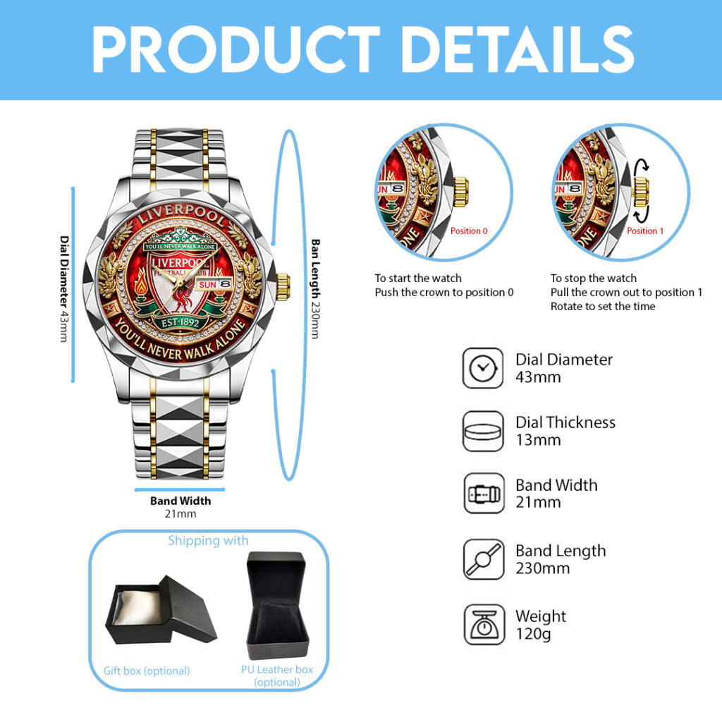 Liverpool FC Alloy Luxury Quartz Watch - TANTN21261