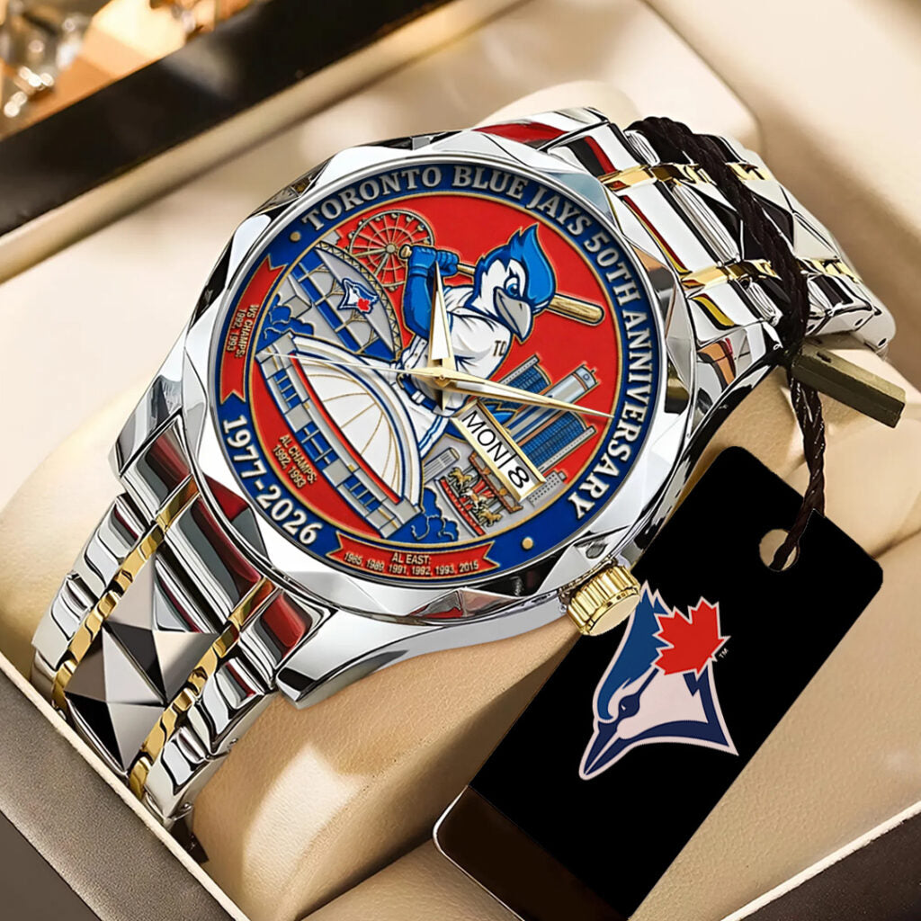 Toronto Blue Jays 50th Anniversary Alloy Luxury Quartz Watch - TANTN21266