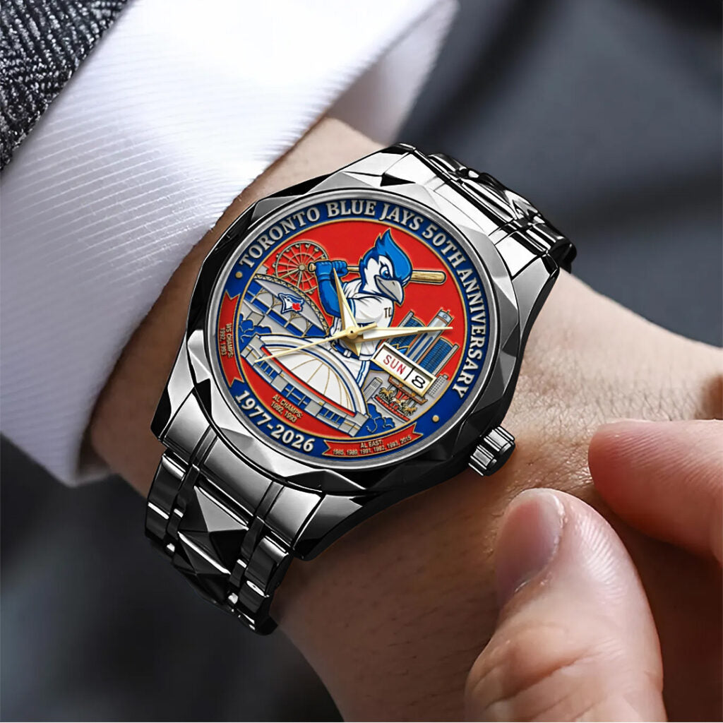 Toronto Blue Jays 50th Anniversary Alloy Luxury Quartz Watch - TANTN21266