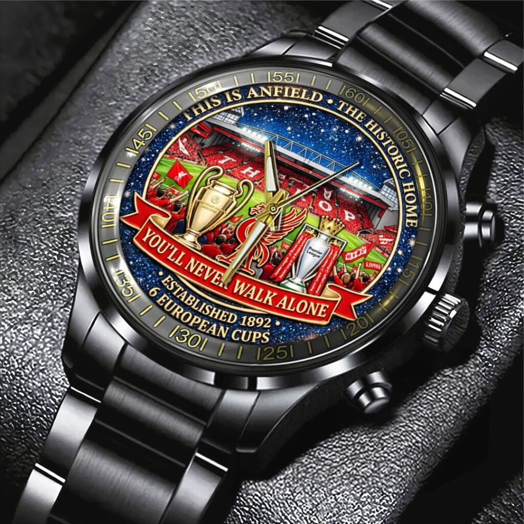 Liverpool FC Black Stainless Steel Watch - TANTN21268