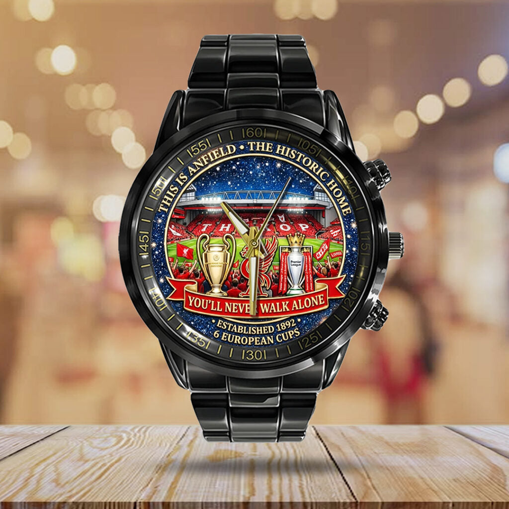Liverpool FC Black Stainless Steel Watch - TANTN21268