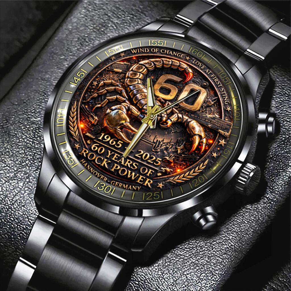 Scorpions 60th Anniversary Black Stainless Steel Watch - TANTN21291