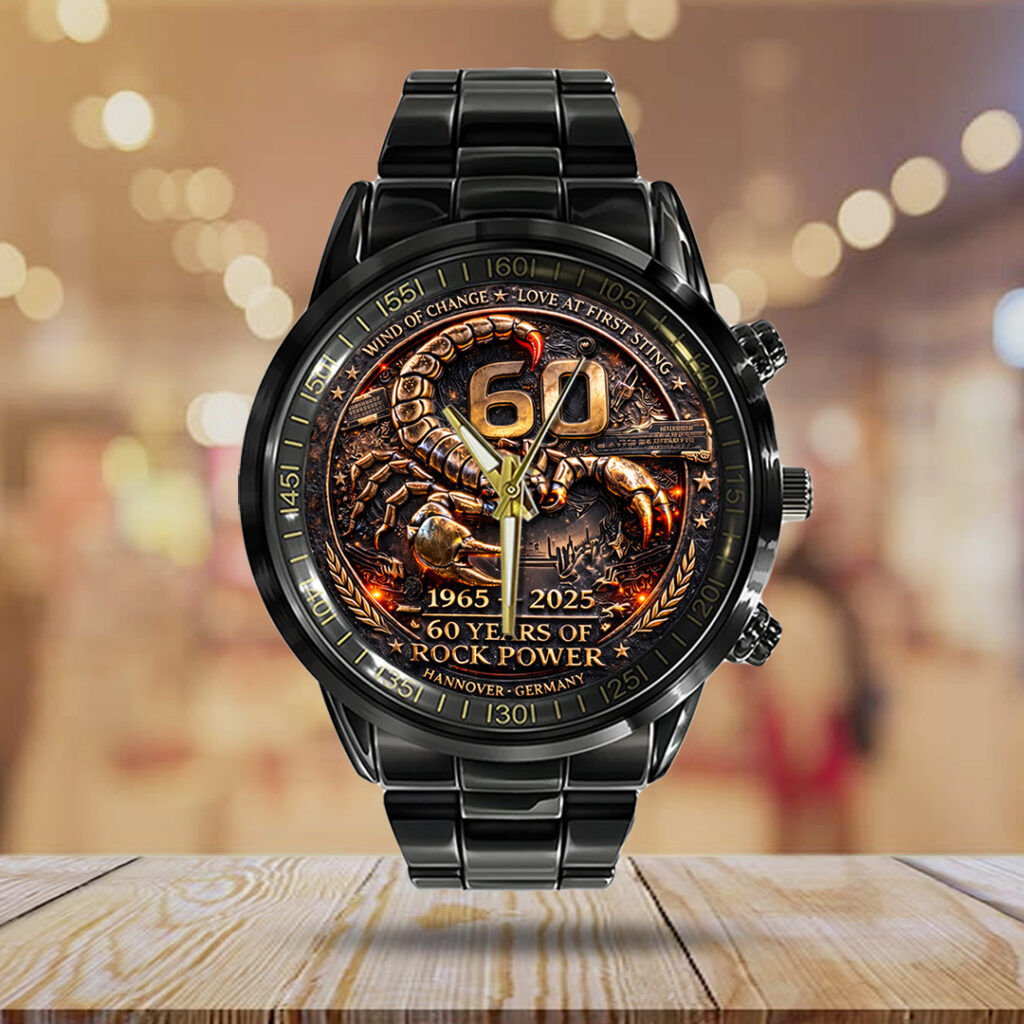 Scorpions 60th Anniversary Black Stainless Steel Watch - TANTN21291