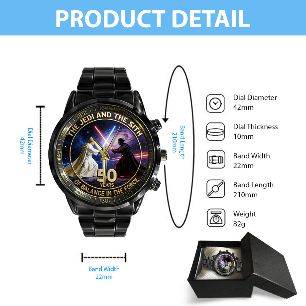 Star Wars 50th Anniversary 2027 Black Stainless Steel Watch - TANTN21321