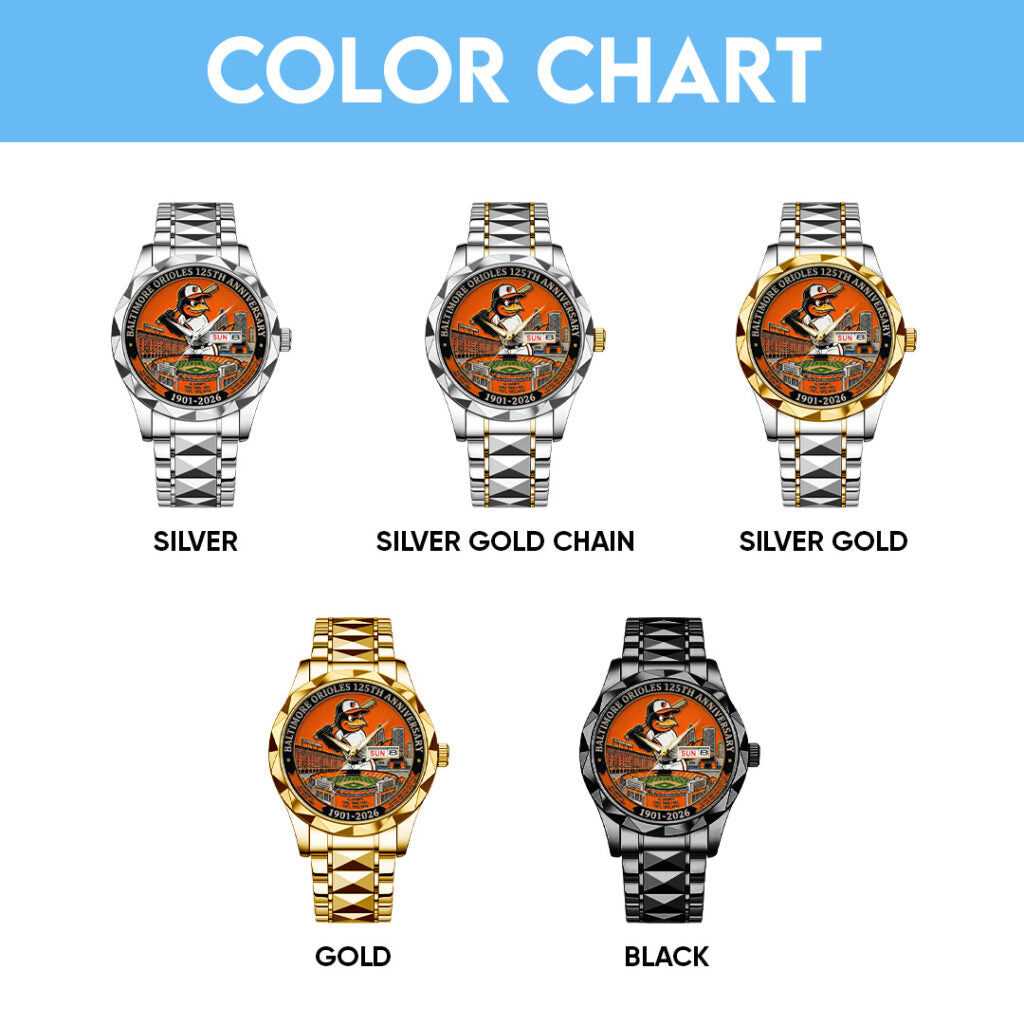 Baltimore Orioles 125th Anniversary 2026 Alloy Luxury Quartz Watch - TANTN21337