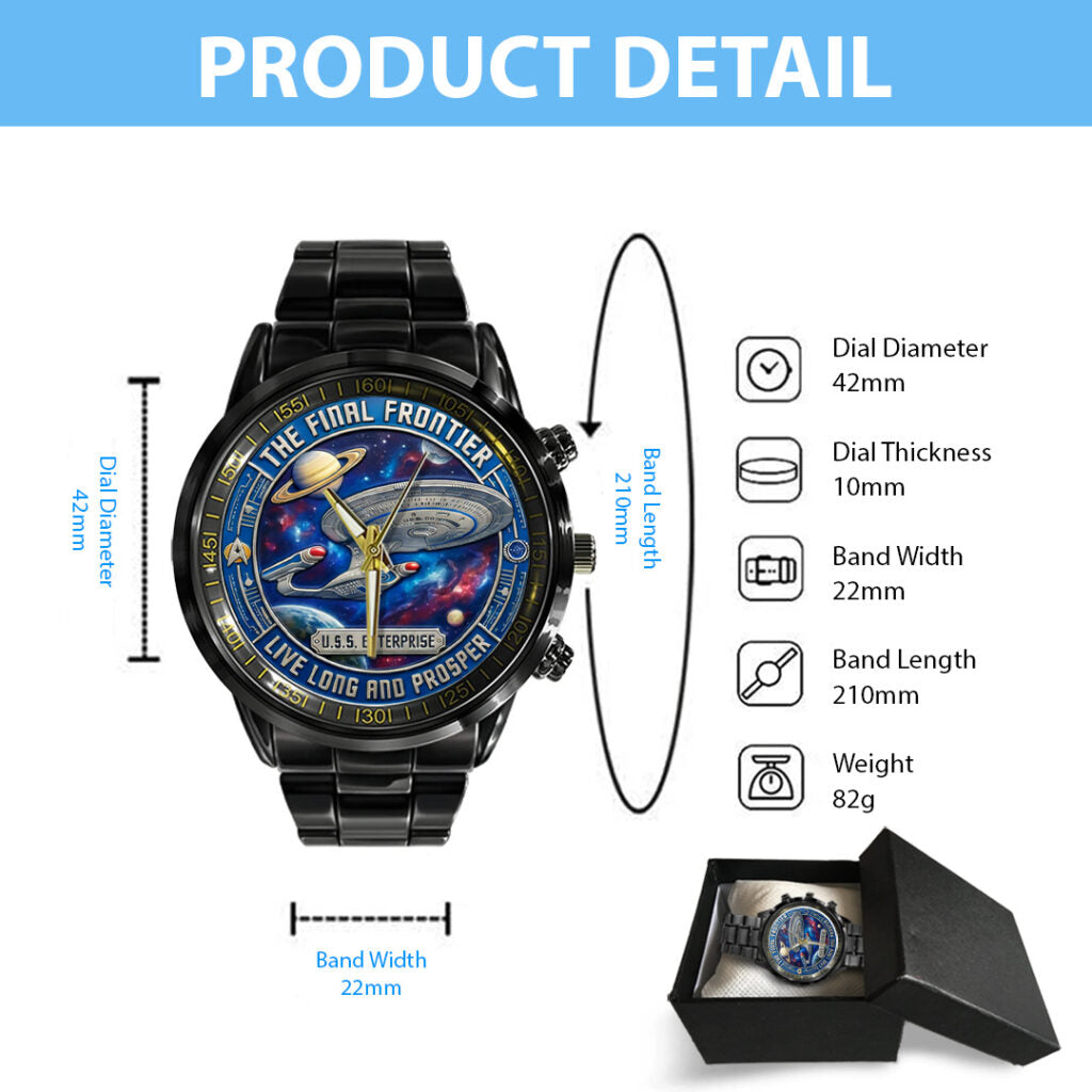 Star Trek 60th Anniversary 2026 Black Stainless Steel Watch - TANTN21387