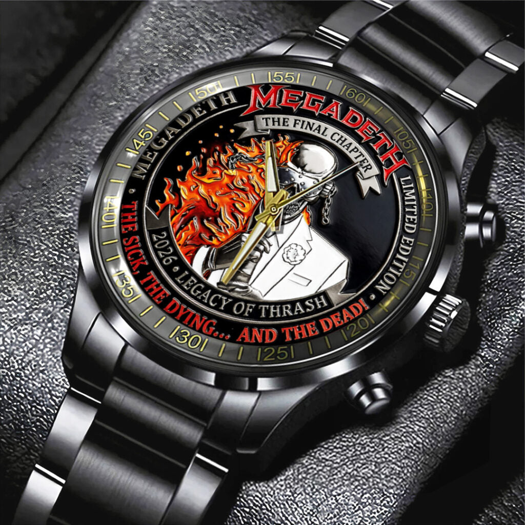 Megadeth Black Stainless Steel Watch - TANTN21458