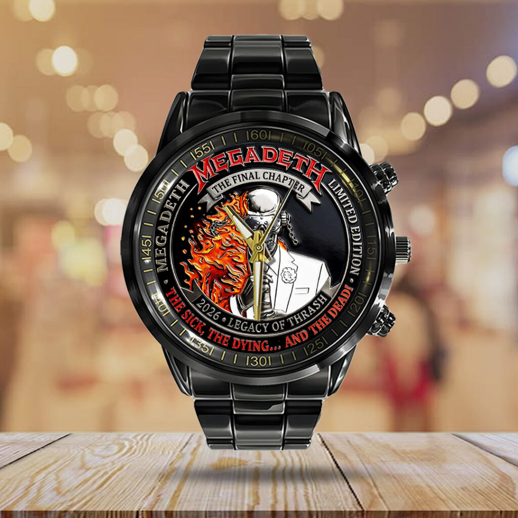 Megadeth Black Stainless Steel Watch - TANTN21458