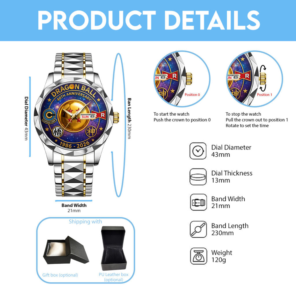 Dragon Ball 40th Anniversary Alloy Luxury Quartz Watch - TANTN21461