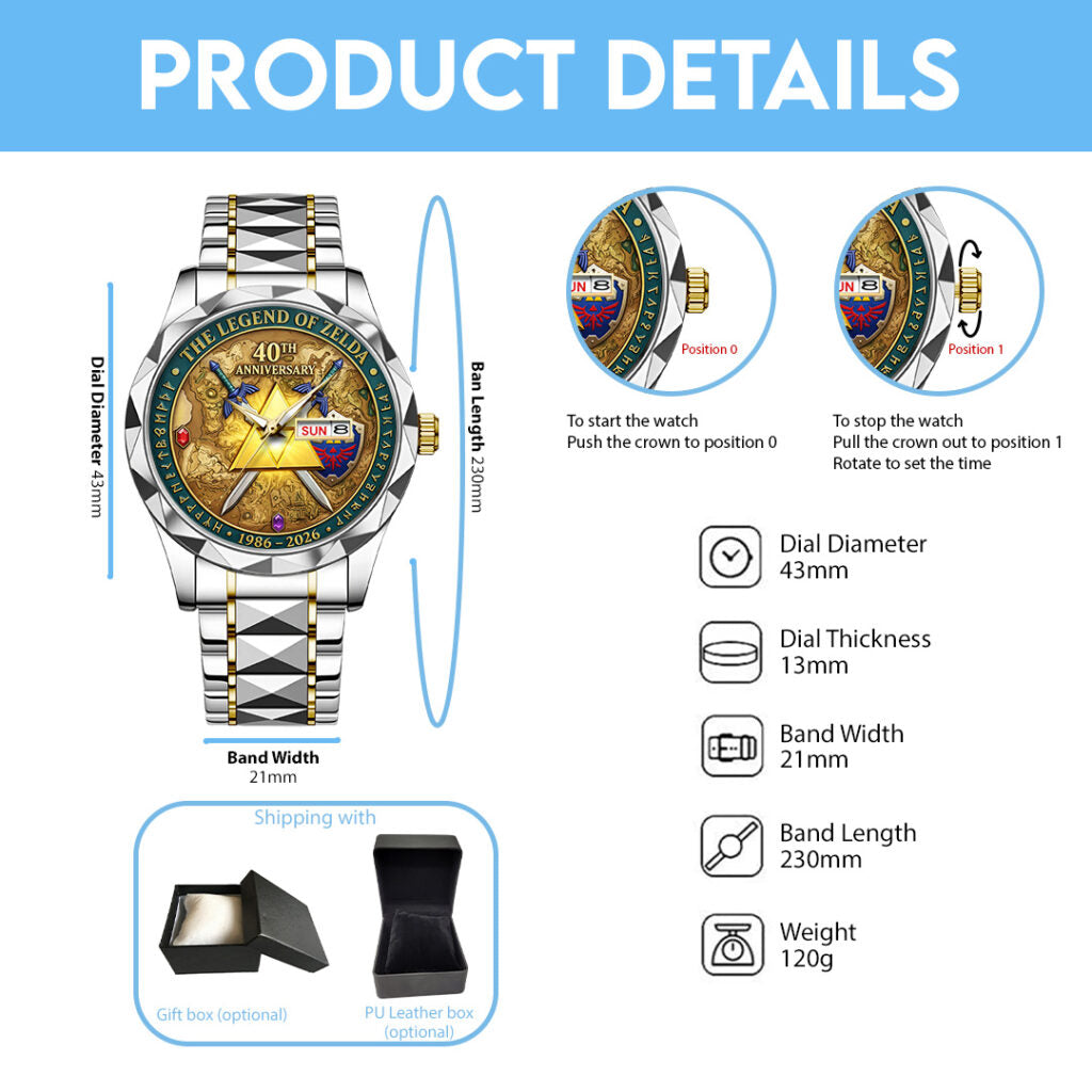 The Legend of Zelda 40th Anniversary Alloy Luxury Quartz Watch - TANTN21462