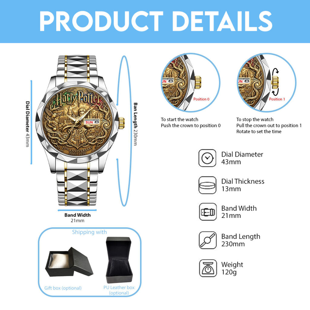 Harry Potter 25th Anniversary Alloy Luxury Quartz Watch - TANTN21484