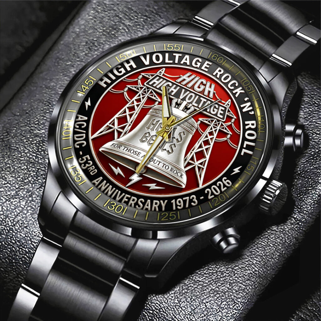 AC/DC 53rd Anniversary Black Stainless Steel Watch - TANTN21651
